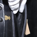 GUCCI Umhängetasche Kette Leder Schwarz Gold Auth 182515-21
