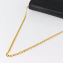 GUCCI Umhängetasche Kette Leder Schwarz Gold Auth 182515-7