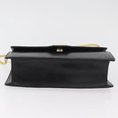 GUCCI Umhängetasche Kette Leder Schwarz Gold Auth 182515-9