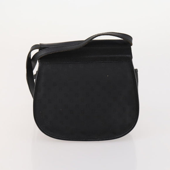 FENDI Zucchino Canvas Bag Coated Canvas 2 Set Black Beige Auth 182517
