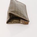 FENDI Zucchino Canvas Bag Coated Canvas 2 Set Black Beige Auth 182517-4