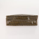 FENDI Zucchino Canvas Bag Coated Canvas 2 Set Black Beige Auth 182517-6