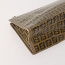 FENDI Zucchino Canvas Bag Coated Canvas 2 Set Black Beige Auth 182517-7