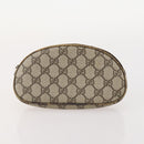 GUCCI GG Supreme Clutch Bag PVC 3 Set Beige Auth 182518-9