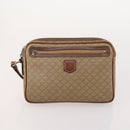 CELINE Macadam Canvas Clutch Bag PVC Leather 4 Set Brown Beige Auth 182519-14