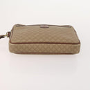 CELINE Macadam Canvas Clutch Bag PVC Leather 4 Set Brown Beige Auth 182519-19