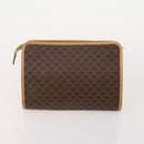 CELINE Macadam Canvas Clutch Bag PVC Leather 4 Set Brown Beige Auth 182519-9