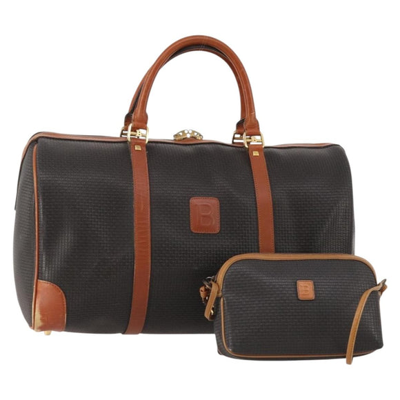BALLY Boston Bag PVC 2 Set Black Auth 182521