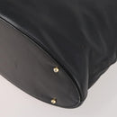 GUCCI Sherry Line Shoulder Bag Leather 2 Set Black Beige Auth 182522-8