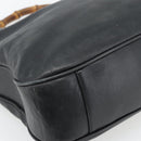 GUCCI Bamboo Shoulder Bag Leather Brown Gold Auth 182526-14
