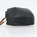 GUCCI Bamboo Shoulder Bag Leather Brown Gold Auth 182526-3