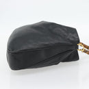 GUCCI Bamboo Shoulder Bag Leather Brown Gold Auth 182526-4
