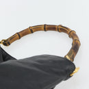 GUCCI Bamboo Shoulder Bag Leather Brown Gold Auth 182526-8