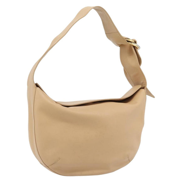 CARTIER Trinity Shoulder Bag Leather Beige Auth 182527V
