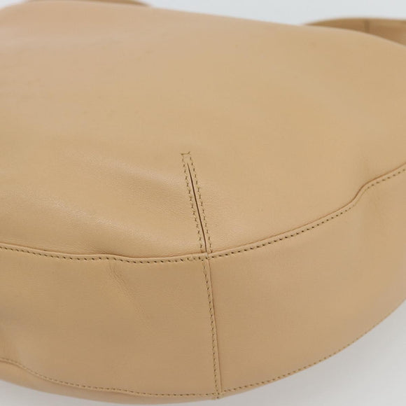 CARTIER Trinity Shoulder Bag Leather Beige Auth 182527V