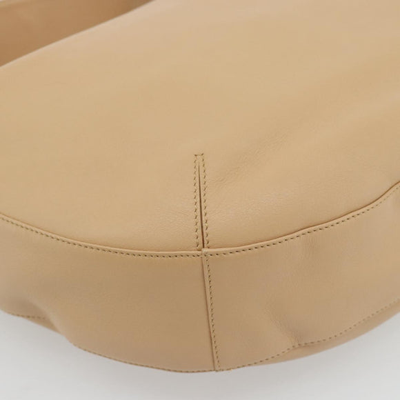 CARTIER Trinity Shoulder Bag Leather Beige Auth 182527V