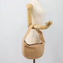 CARTIER Trinity Shoulder Bag Leather Beige Auth 182527V-22