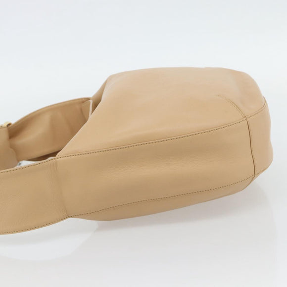 CARTIER Trinity Shoulder Bag Leather Beige Auth 182527V