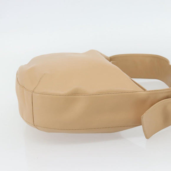 CARTIER Trinity Shoulder Bag Leather Beige Auth 182527V