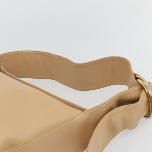 CARTIER Trinity Shoulder Bag Leather Beige Auth 182527V