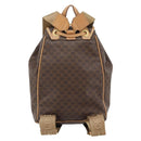 CELINE Macadam Canvas Rugzak PVC Leer Bruin Goud Auth 182528A-2
