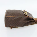 CELINE Macadam Canvas Backpack PVC Leather Brown Gold Auth 182528A-4