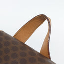 CELINE Macadam Canvas Rugzak PVC Leer Bruin Goud Auth 182528A-8