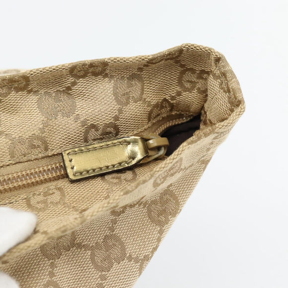GUCCI GG Canvas Sherry Line Tote Bag Beige Gold 131230 Auth 182529