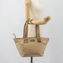 GUCCI GG Canvas Sherry Line Tote Bag Beige Gold 131230 Auth 182529-22