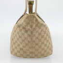 GUCCI GG Canvas Sherry Line Tote Bag Beige Gold 131230 Auth 182529-3