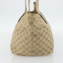 GUCCI GG Canvas Sherry Line Tote Bag Beige Gold 131230 Auth 182529-4