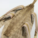 GUCCI GG Canvas Sherry Line Tote Bag Beige Gold 131230 Auth 182529-6