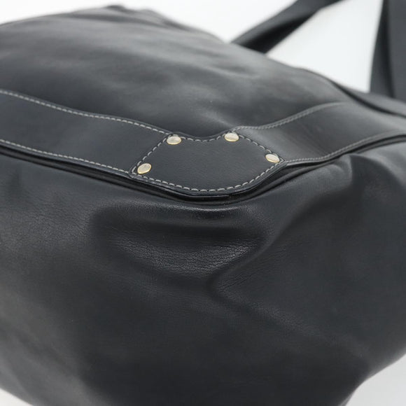 Chloe Eden Tote Bag Leather Black Gold Auth 182531A