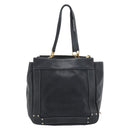 Chloe Eden Tote Bag Leather Black Gold Auth 182531A-3