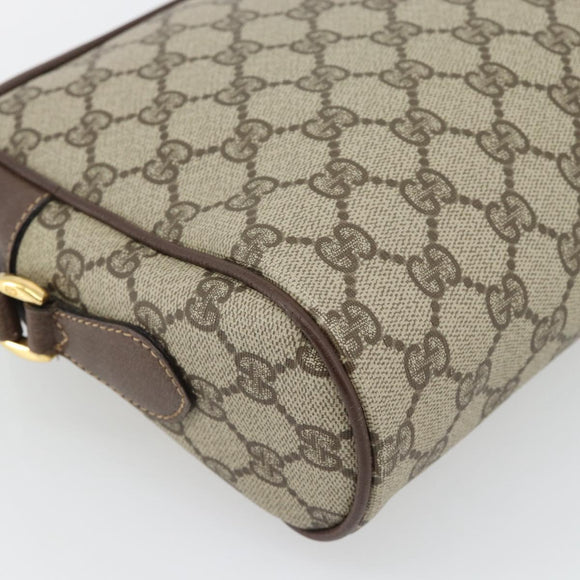 GUCCI GG Supreme Web Sherry Line Bag PVC Beige Gold 001 113 6472 Auth 182533