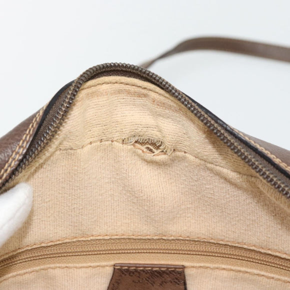 GUCCI GG Supreme Web Sherry Line Bag PVC Beige Gold 001 113 6472 Auth 182533