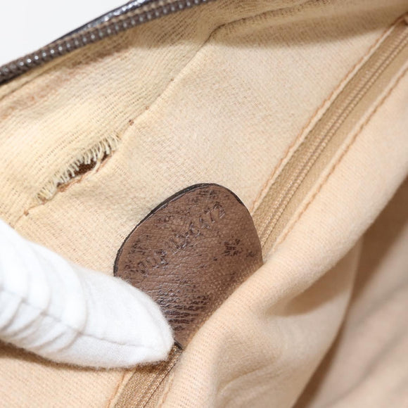 GUCCI GG Supreme Web Sherry Line Bag PVC Beige Gold 001 113 6472 Auth 182533