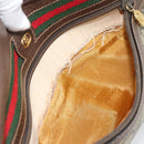 GUCCI GG Supreme Web Sherry Line Bag PVC Beige Gold 001 113 6472 Auth 182533-11