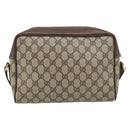 GUCCI GG Supreme Web Sherry Line Bag PVC Beige Gold 001 113 6472 Auth 182533-2
