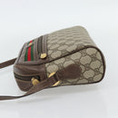 GUCCI GG Supreme Web Sherry Line Bag PVC Beige Gold 001 113 6472 Auth 182533-3