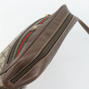 GUCCI GG Supreme Web Sherry Line Bag PVC Beige Gold 001 113 6472 Auth 182533-6