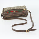 GUCCI GG Supreme Web Sherry Line Bag PVC Beige Gold 001 113 6472 Auth 182533-7