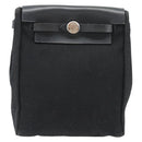 HERMES Herbag TPM Umhängetasche Canvas Schwarz Auth 182534-13