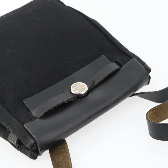 HERMES Herbag TPM Umhängetasche Canvas Schwarz Auth 182534