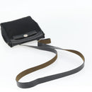 HERMES Herbag TPM Umhängetasche Canvas Schwarz Auth 182534-7