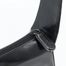 GUCCI Shoulder Bag Enamel Black 001 1364 1703 Auth 182536-14