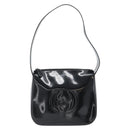 GUCCI Shoulder Bag Enamel Black 001 1364 1703 Auth 182536-2