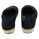 CHANEL Espadrilles Sandals Tweed Black CC Auth 182538M-3