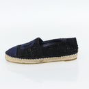 CHANEL Espadrilles Sandals Tweed Black CC Auth 182538M-5