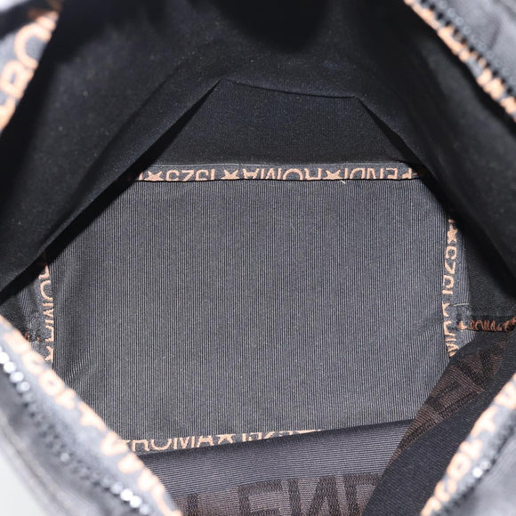 FENDI Handtas Canvas Zwart Zilver Authentiek 182539